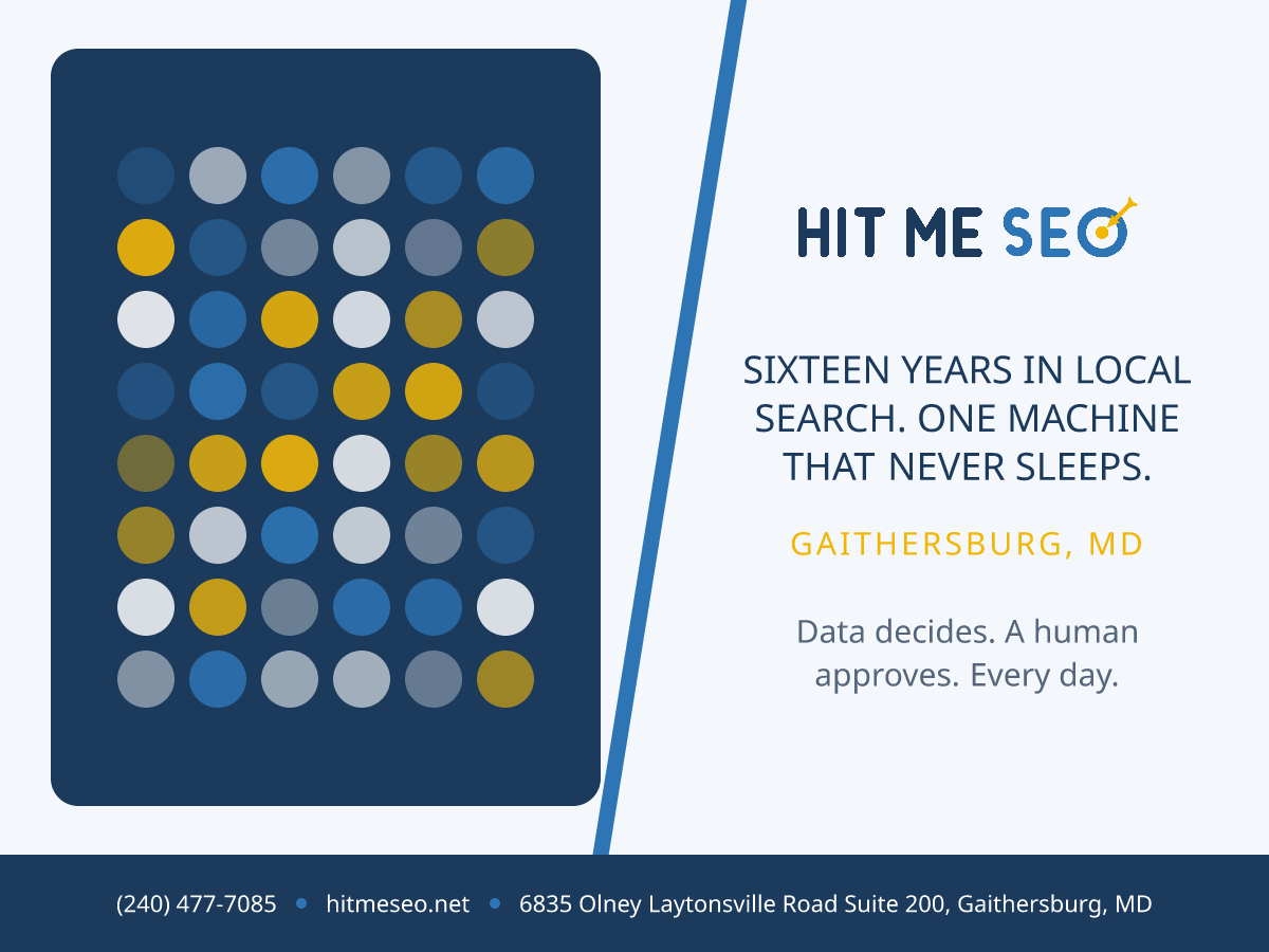 Hit Me SEO: sixteen years in local search, one machine that never sleeps